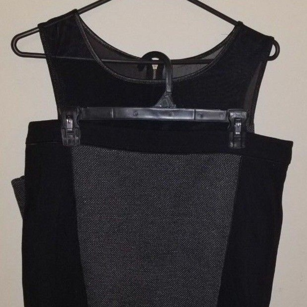 2 Piece Express Tank Skirt Set Grey Black Mesh L